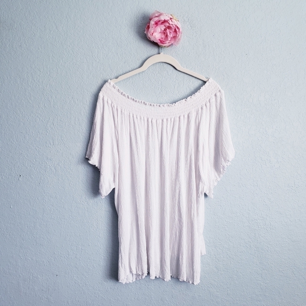 Nation LTF White Textured Off Shoulder Top - Picture 7 of 7